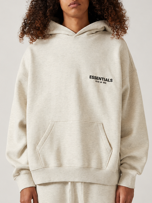 LIGHT OATMEAL — ESSENTIALS HOODIE