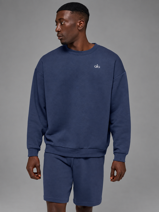 ALO Accolade Crew Neck Pullover – Navy