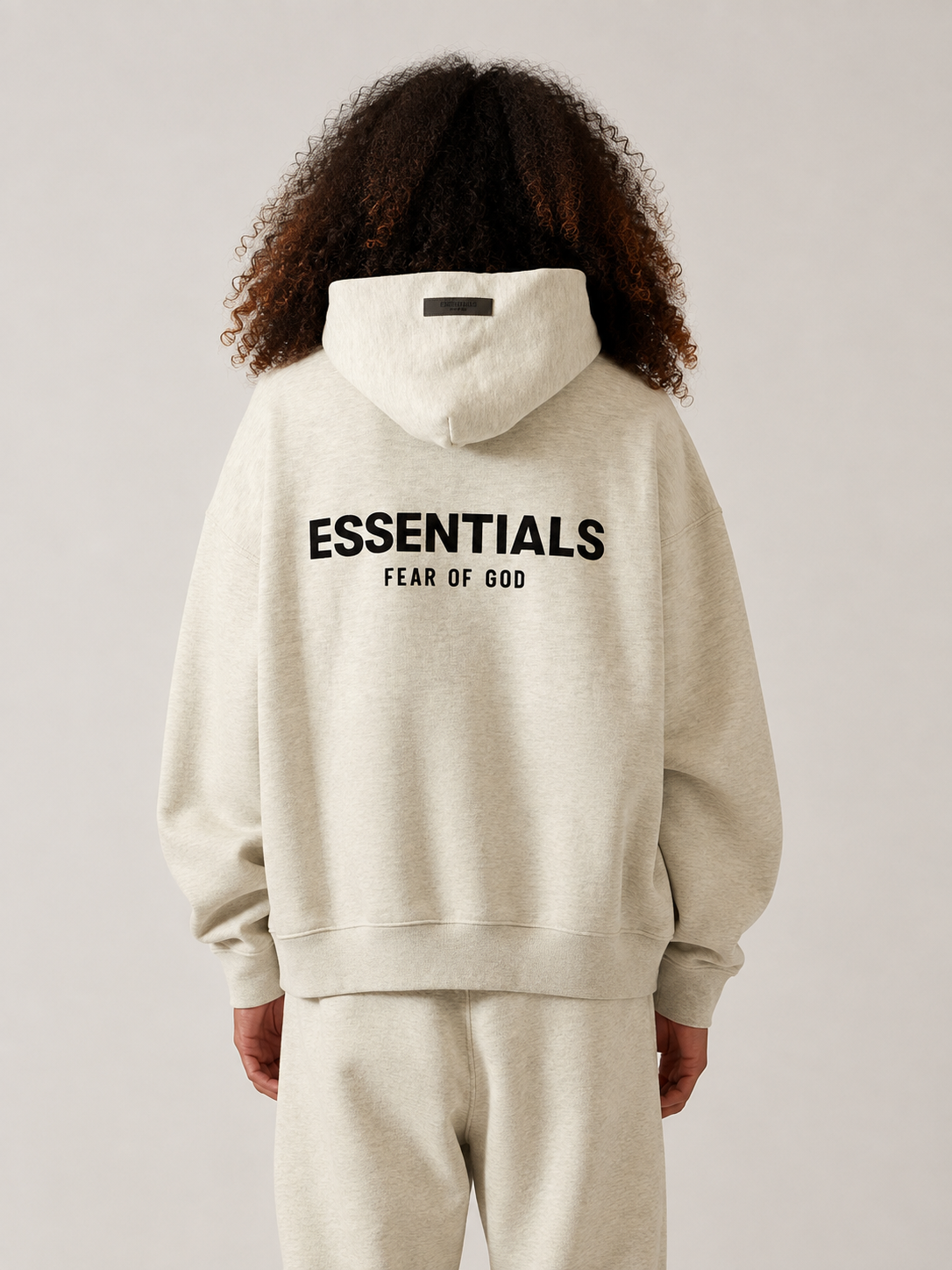 LIGHT OATMEAL — ESSENTIALS HOODIE
