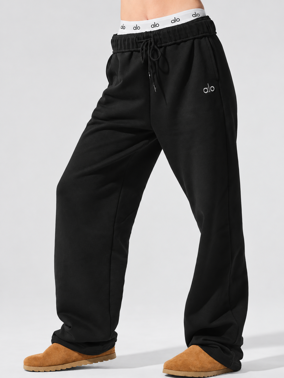 ALO Accolade Straight Leg Sweatpant – Black