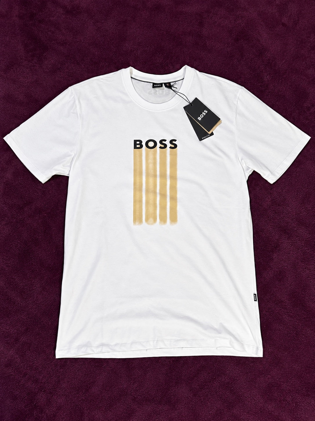 BOSS Blanca Franjas Doradas