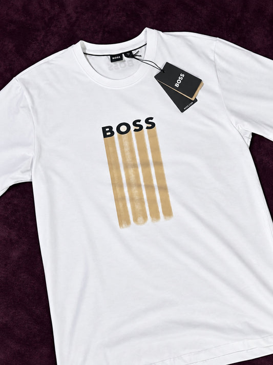 BOSS Blanca Franjas Doradas