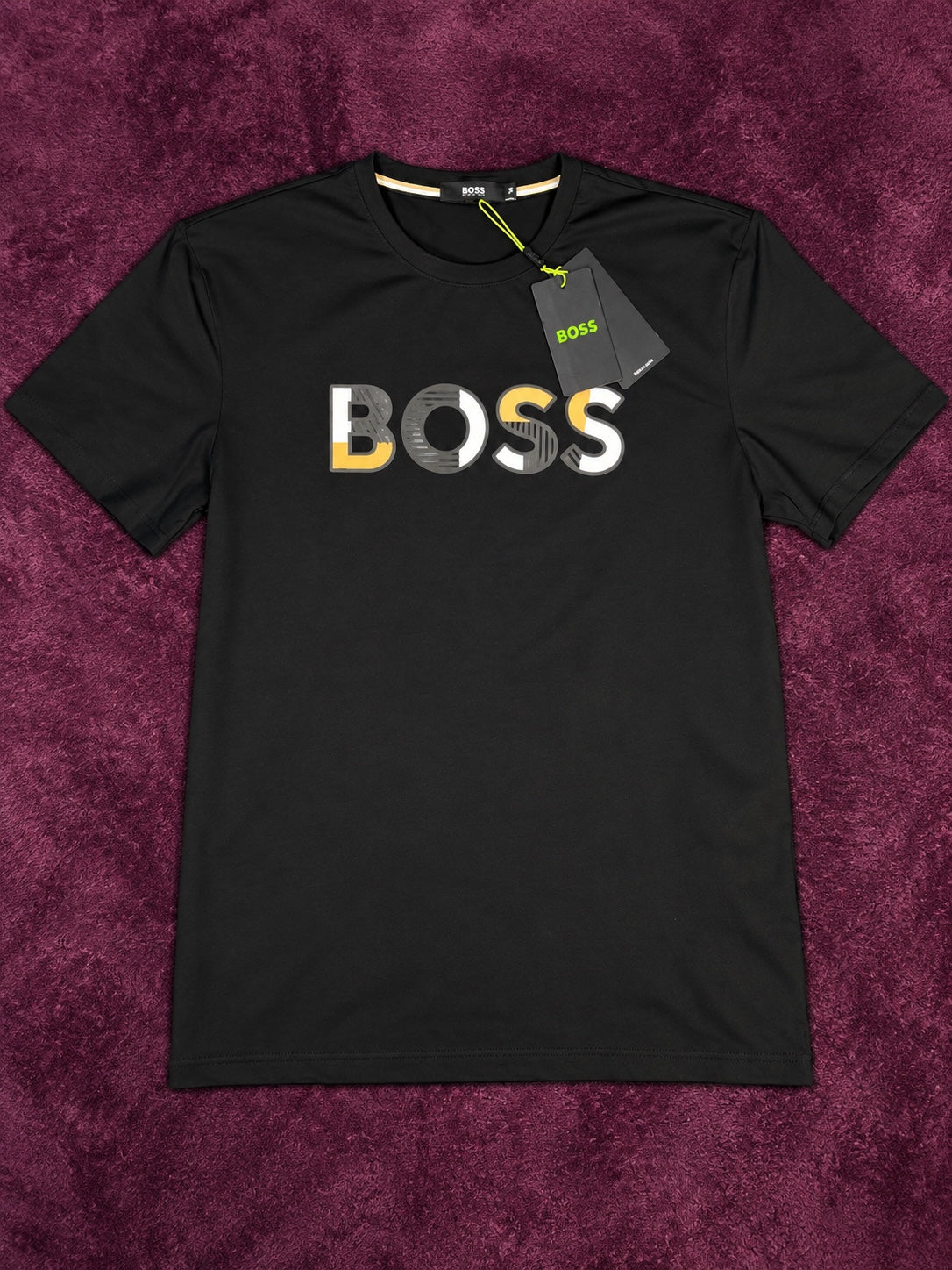 BOSS Negra Logo Gris Blanco Dorado