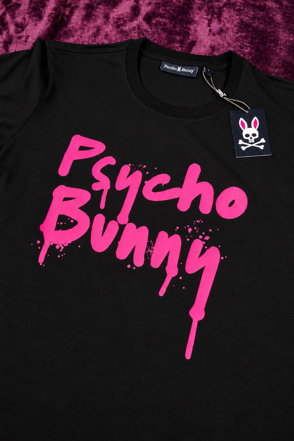 Psycho Bunny Graffiti Rosa Negra