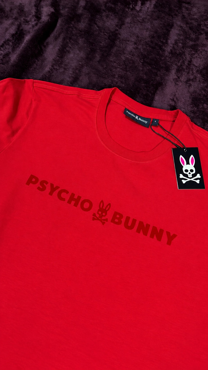 Psycho Bunny Logo Tonal Roja
