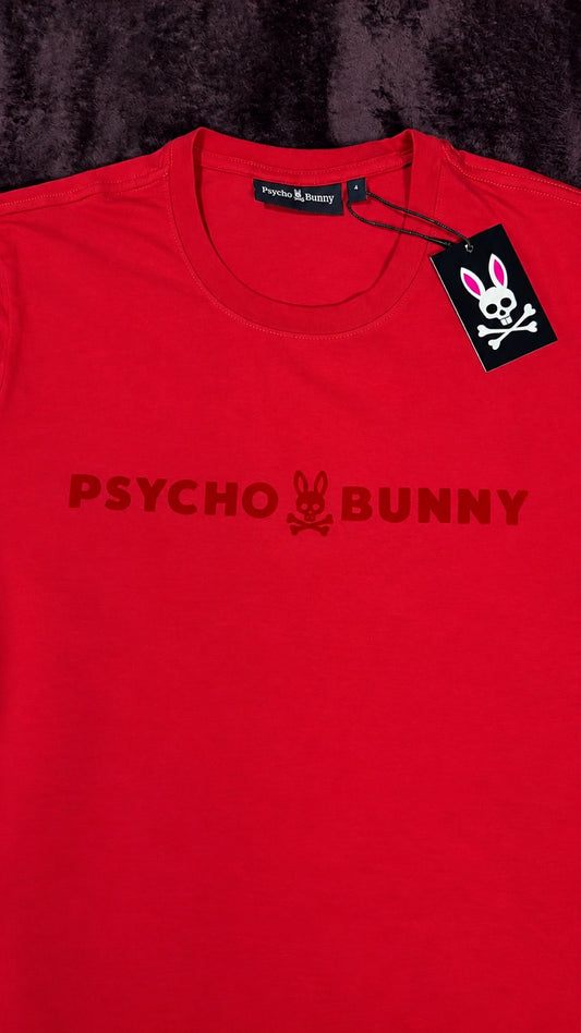 Psycho Bunny Logo Tonal Roja