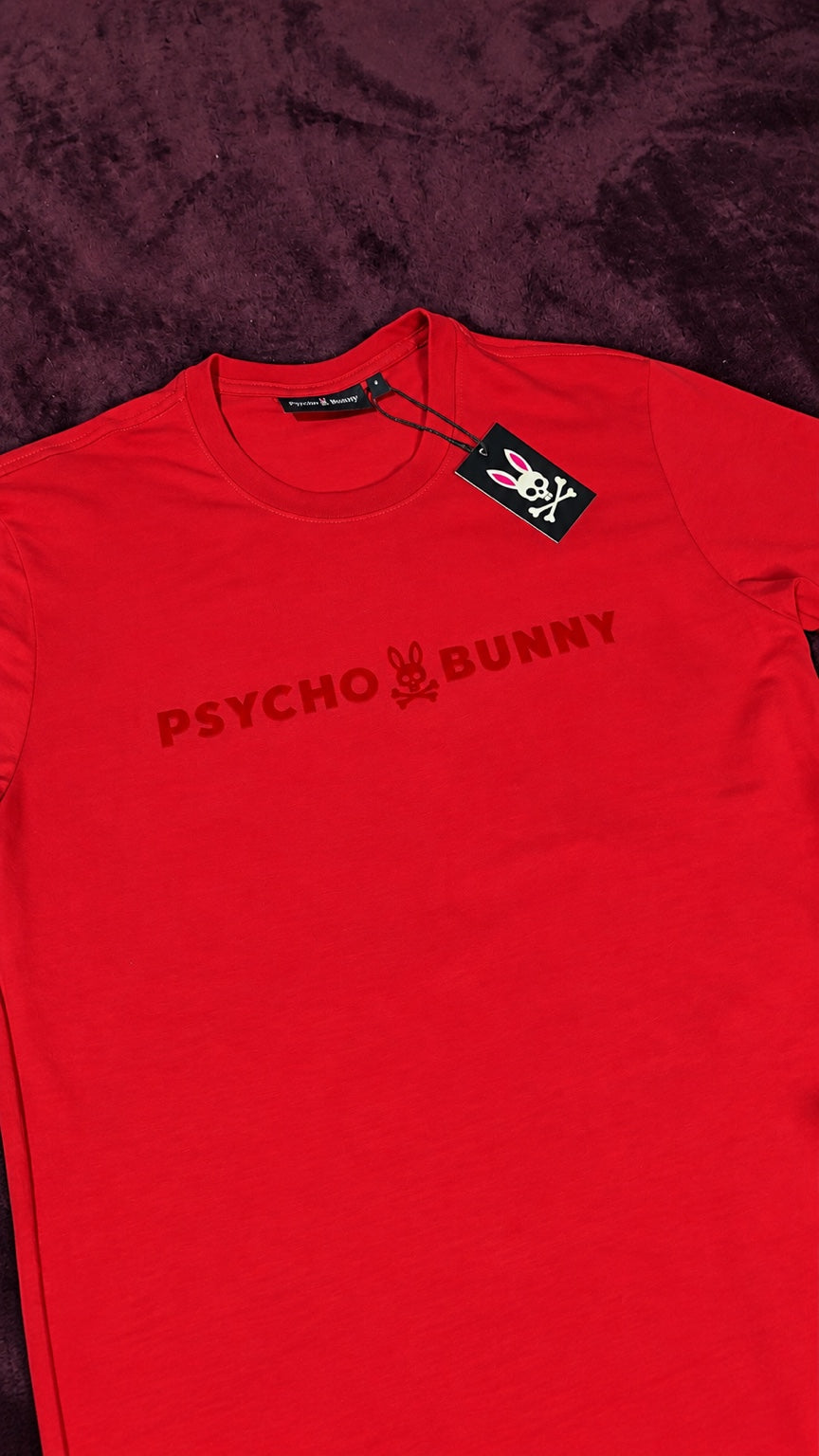 Psycho Bunny Logo Tonal Roja