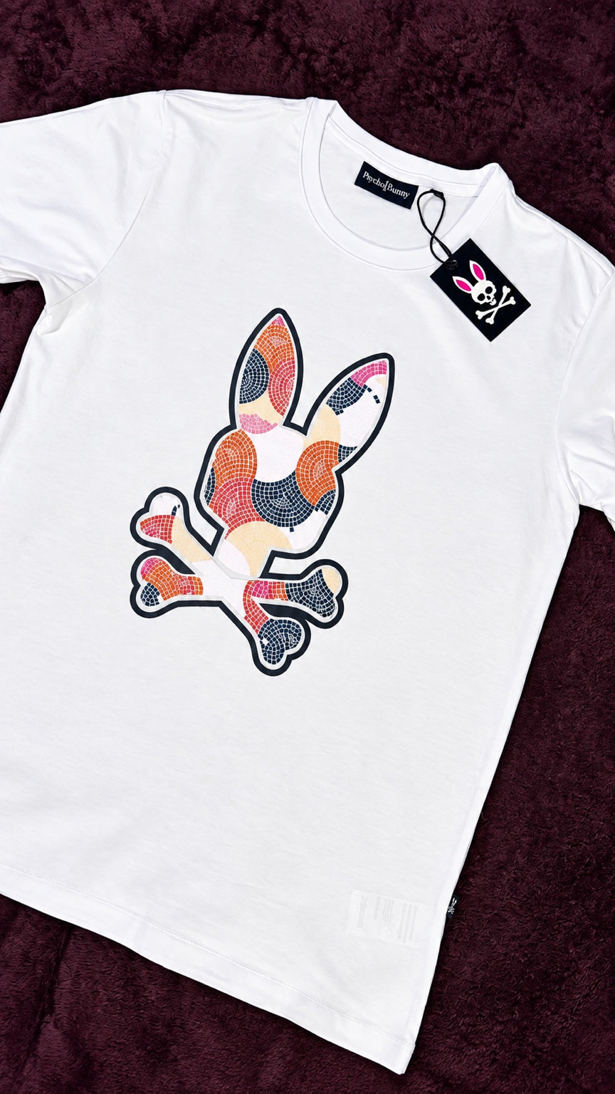 Psycho Bunny Mosaico Multicolor Blanca