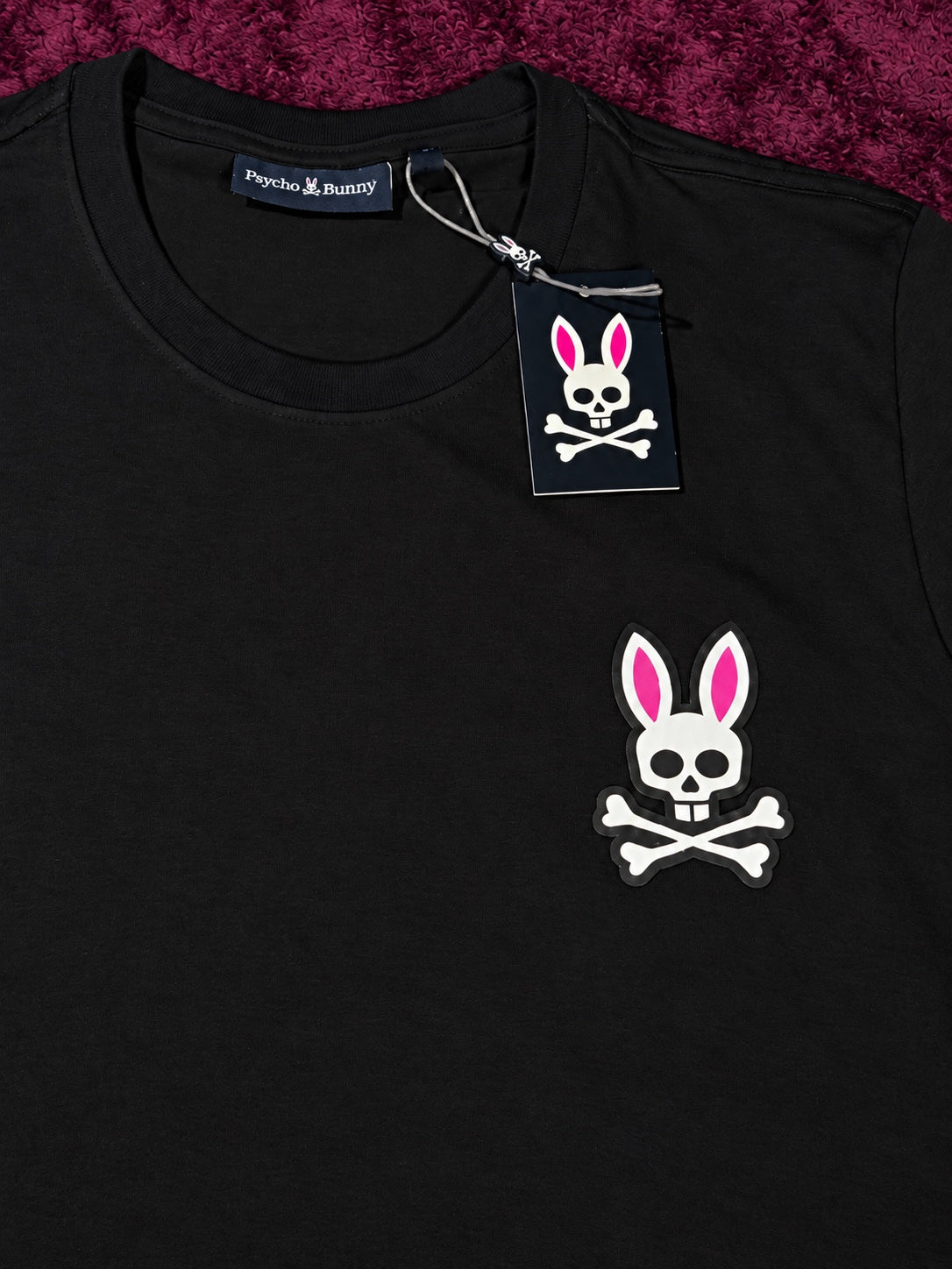 Psycho Bunny Mosaico Ornamental Rosa Negra
