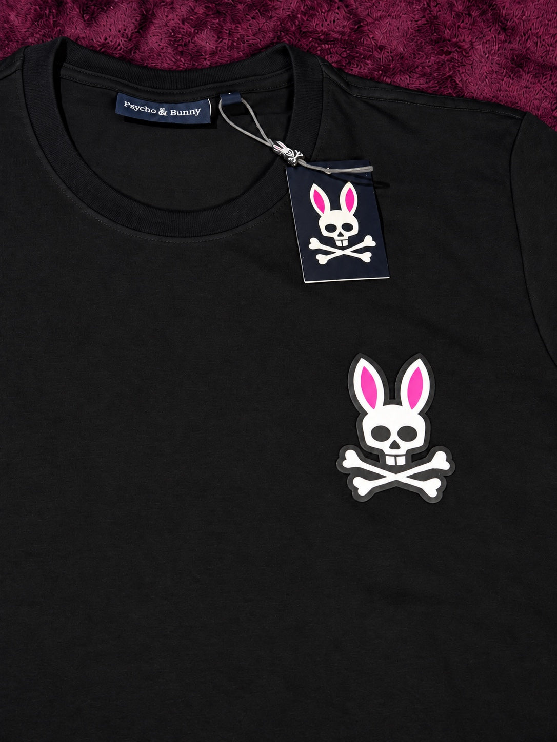 Psycho Bunny Mosaico Ornamental Rosa Negra