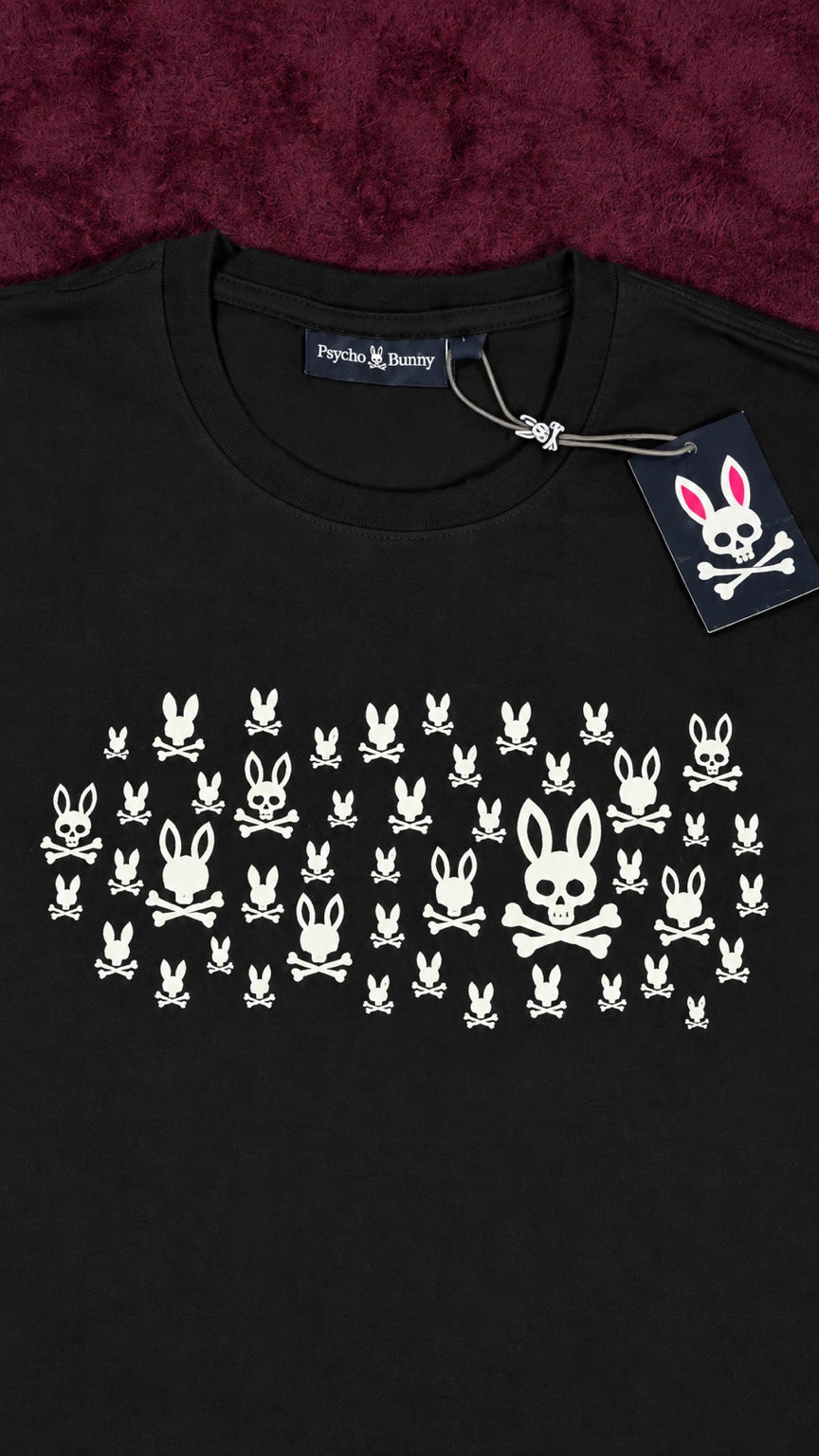 Psycho Bunny Multi Logo Blanca Negra