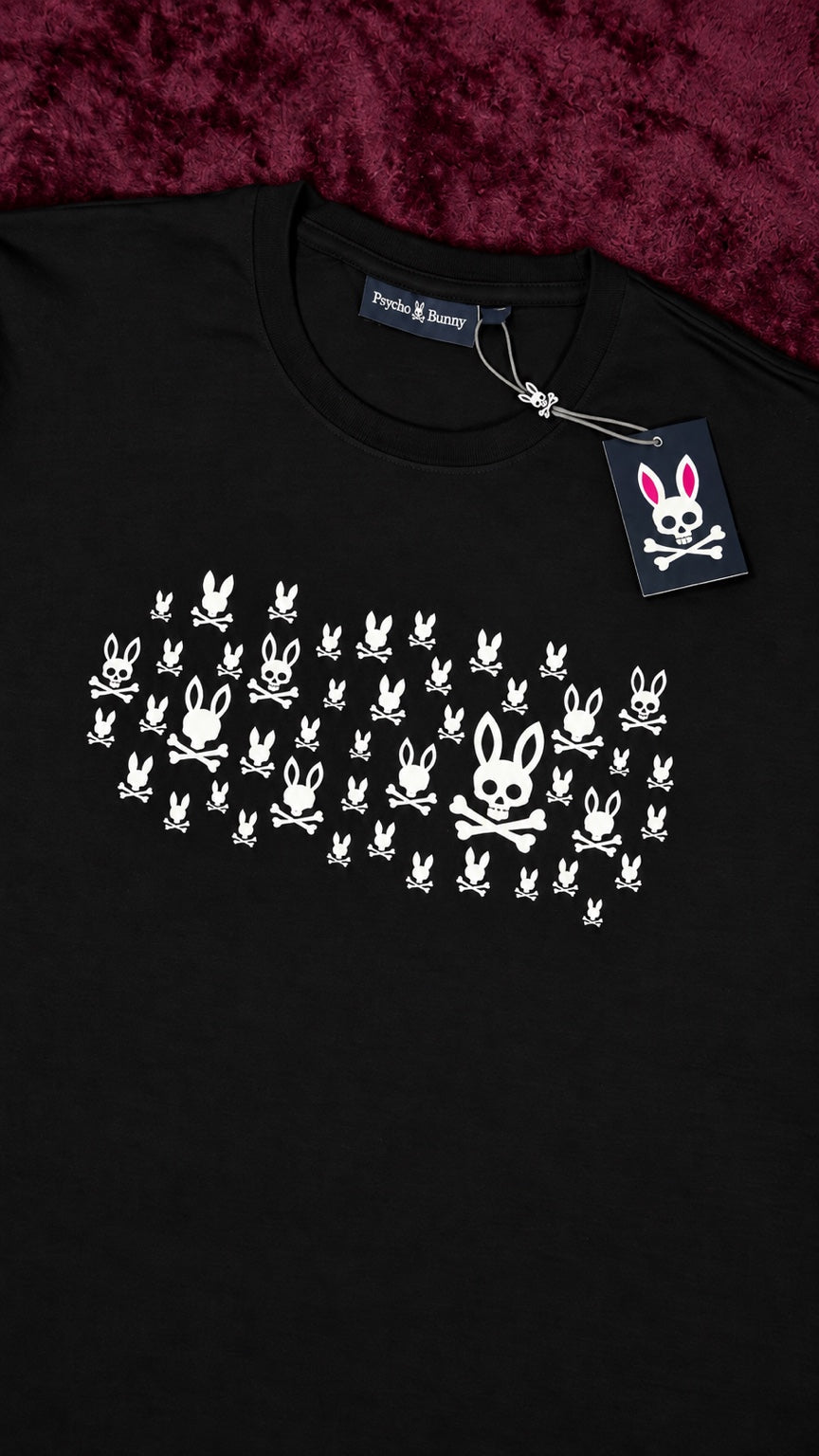 Psycho Bunny Multi Logo Blanca Negra