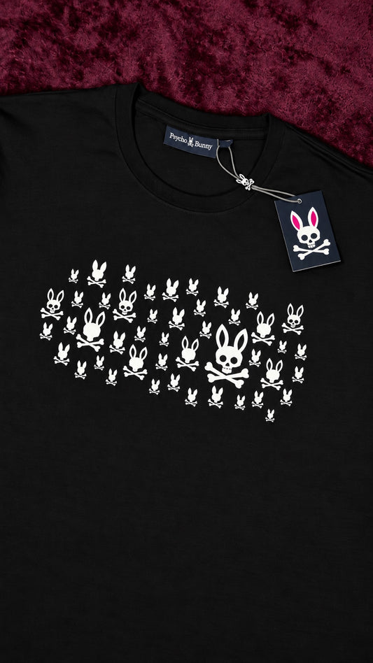 Psycho Bunny Multi Logo Blanca Negra