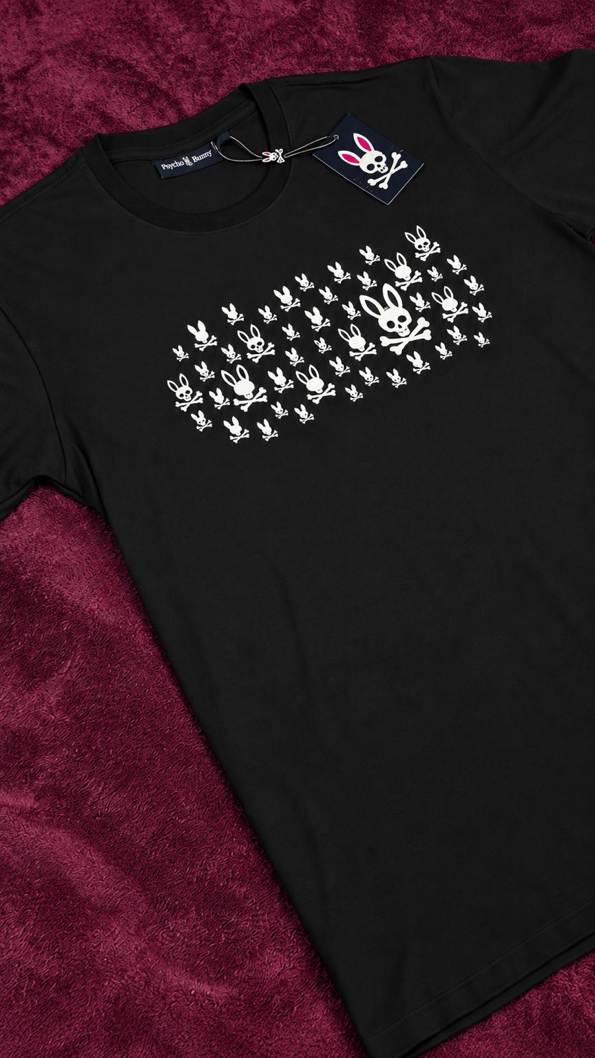 Psycho Bunny Multi Logo Blanca Negra