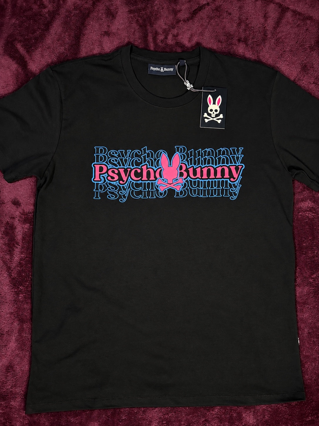 Psycho Bunny Pink Blue Echo Negra