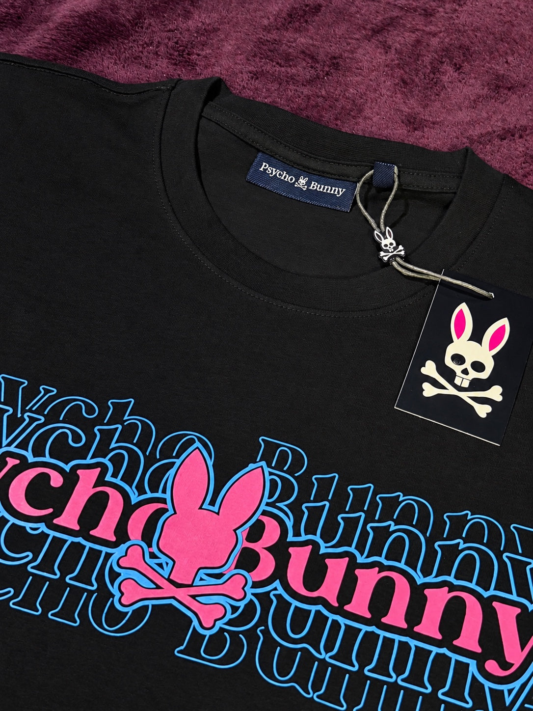 Psycho Bunny Pink Blue Echo Negra