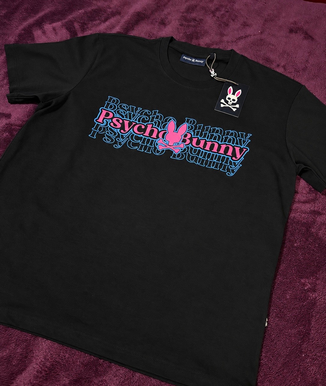 Psycho Bunny Pink Blue Echo Negra
