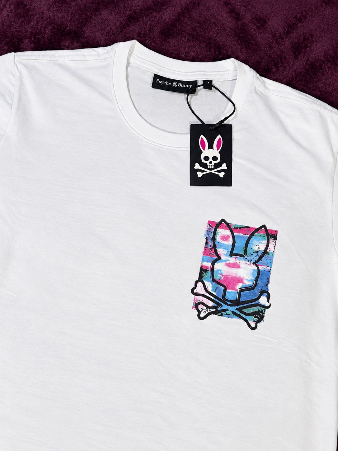 Psycho Bunny Splash Azul Rosa Blanca