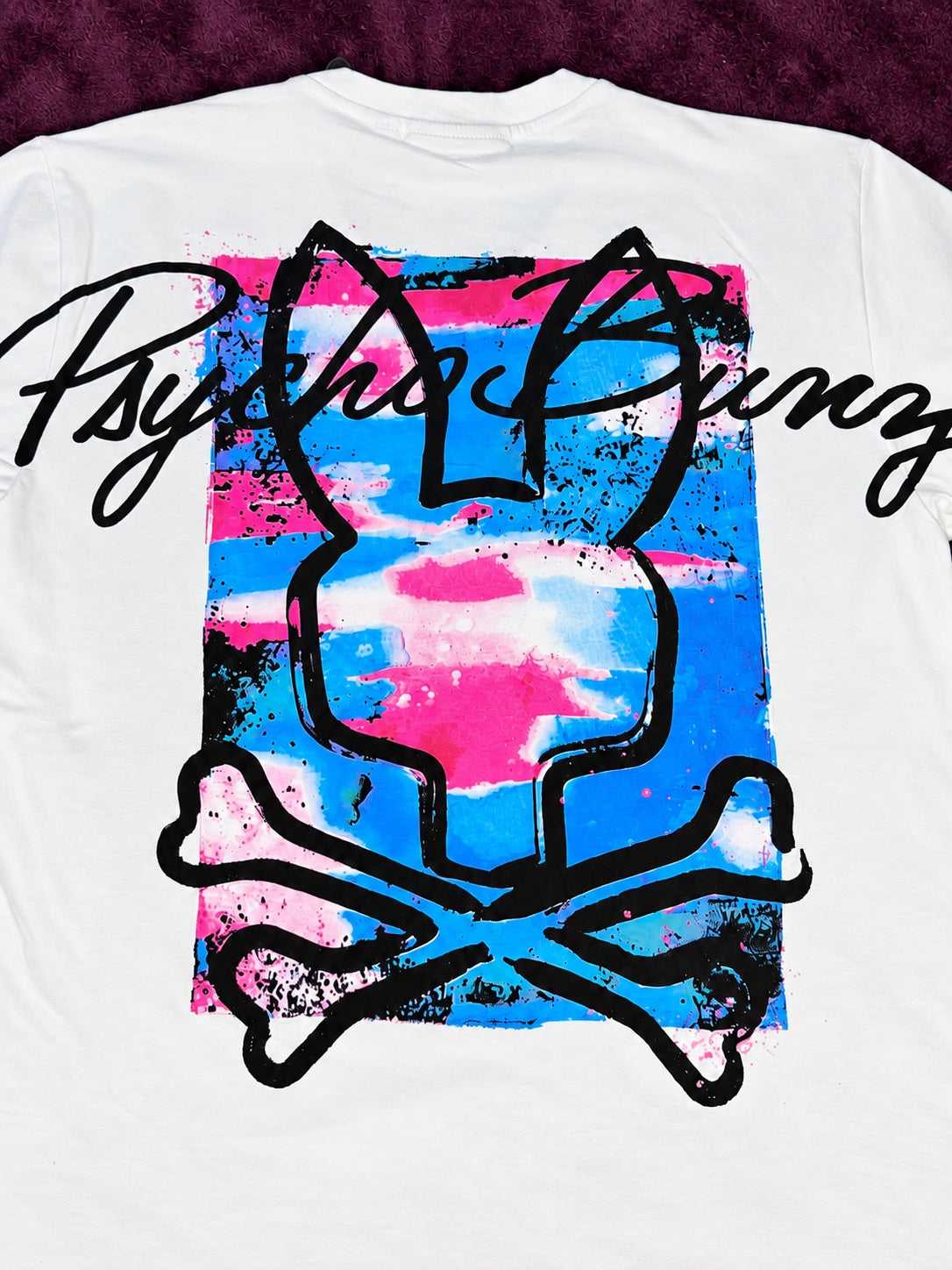 Psycho Bunny Splash Azul Rosa Blanca